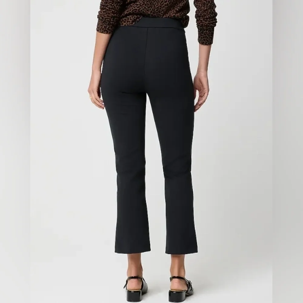 J.Crew Ponte Cropped Pull On Trousers Pants Black Size 6